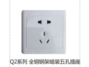 Q2系列全铜钢架暗装五孔插座